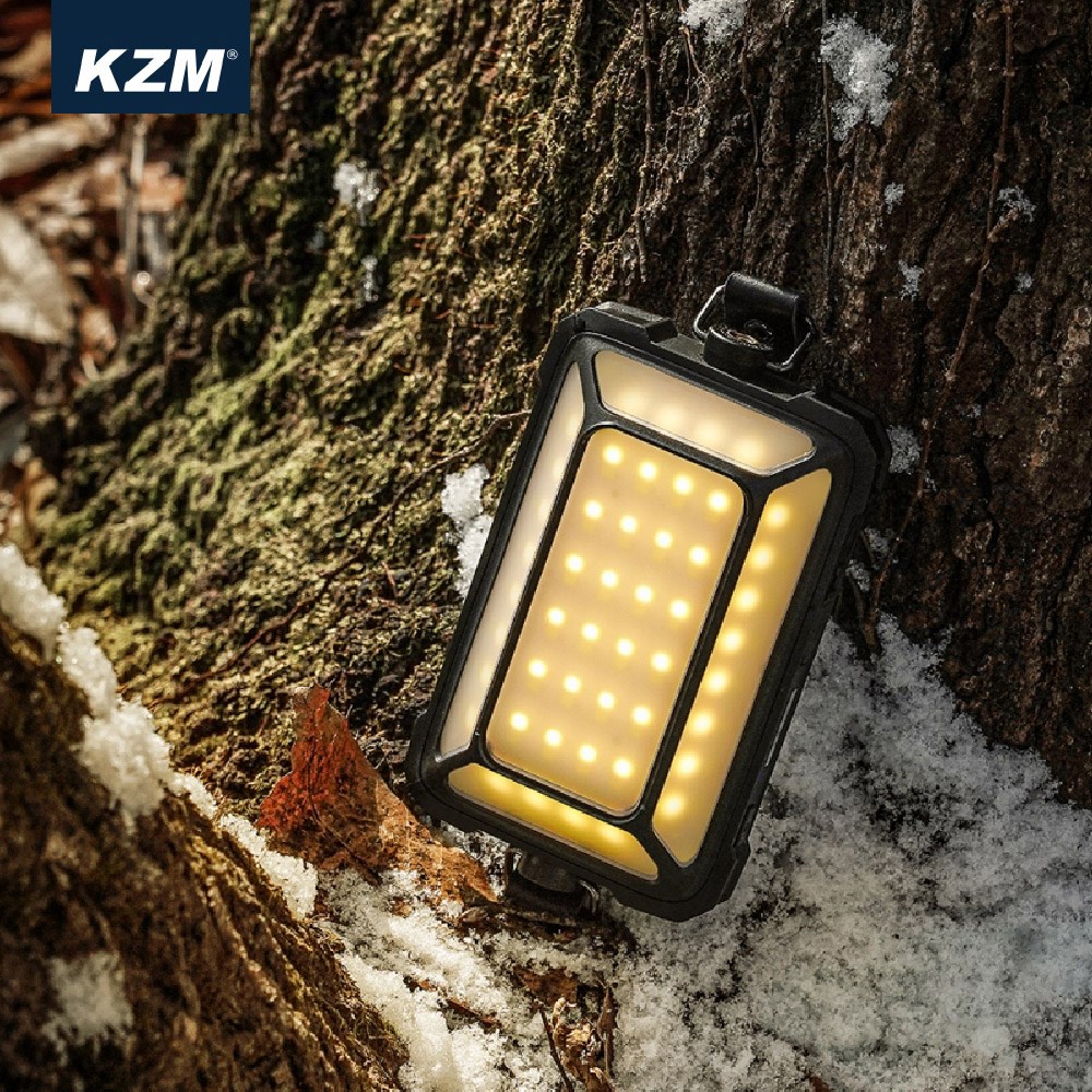 KAZMI KZM 工業風行動電源LED燈 軍綠/黑 行動電源 LED燈 露營燈