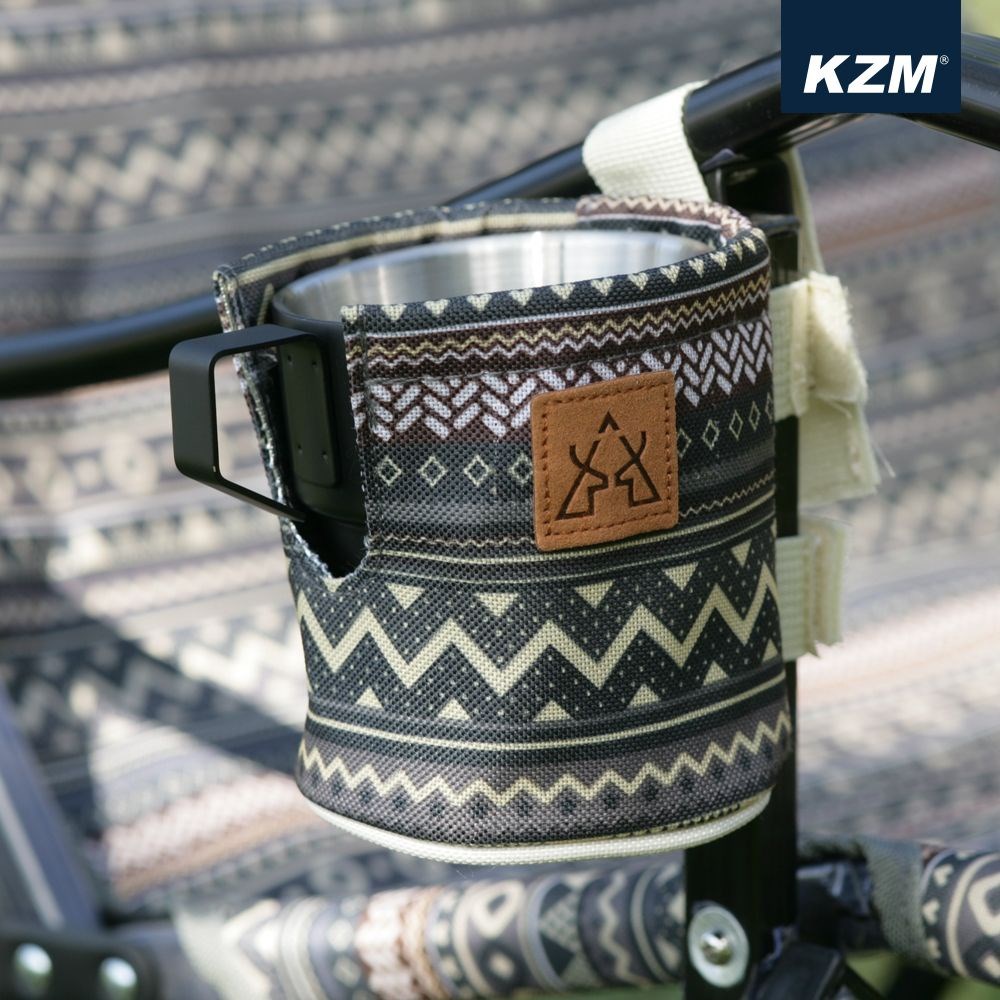 KAZMI KZM 彩繪民族風保溫杯套 藍灰/黑 杯套