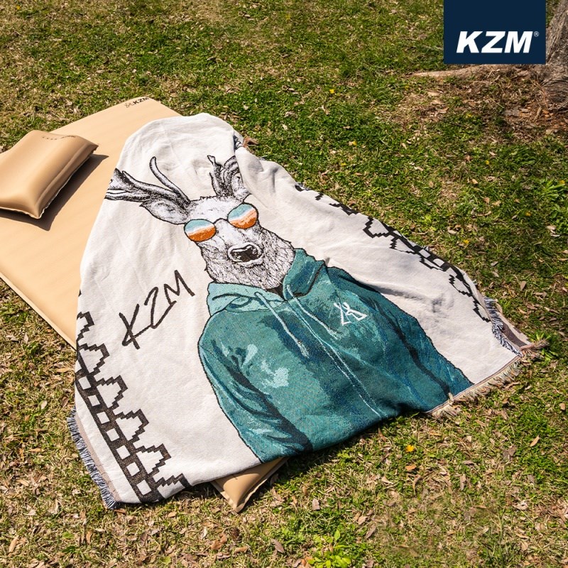 KAZMI KZM 麋鹿先生萬用毯 萬用毯 毯子 麋鹿 被子 薄被 風格毯
