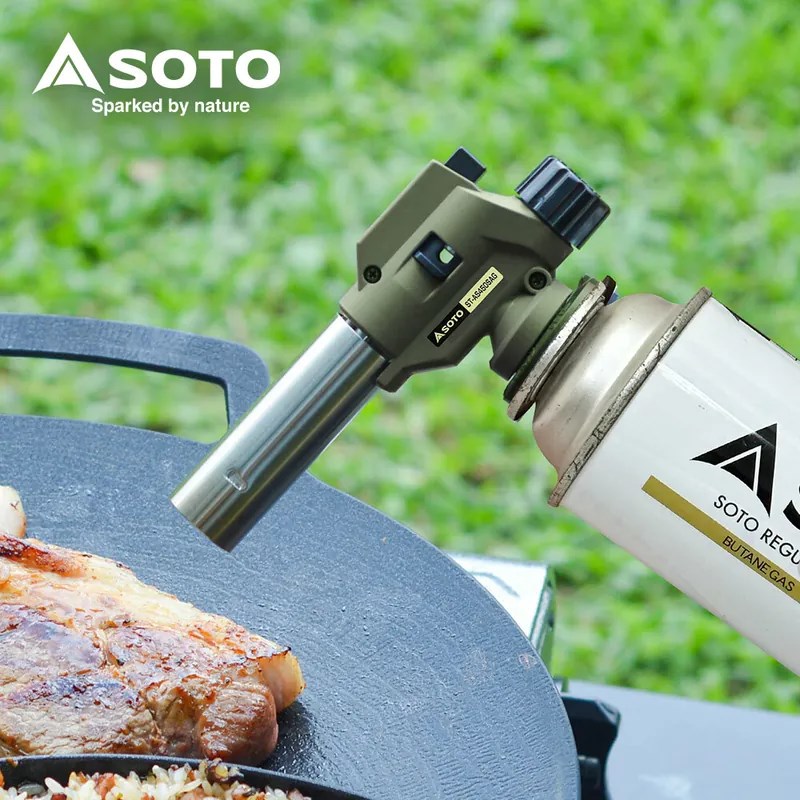SOTO 溫控瓦斯噴槍 台灣限定色 軍綠 ST-AS450SAG 卡式炙燒噴火槍 生火噴燈