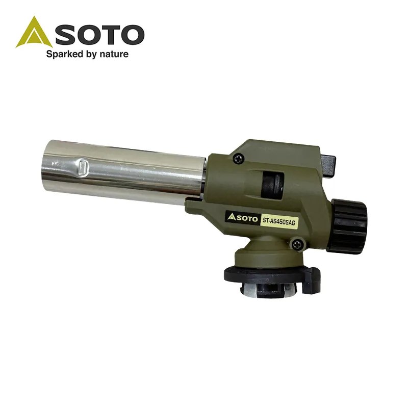 SOTO 溫控瓦斯噴槍 台灣限定色 軍綠 ST-AS450SAG 卡式炙燒噴火槍 生火噴燈