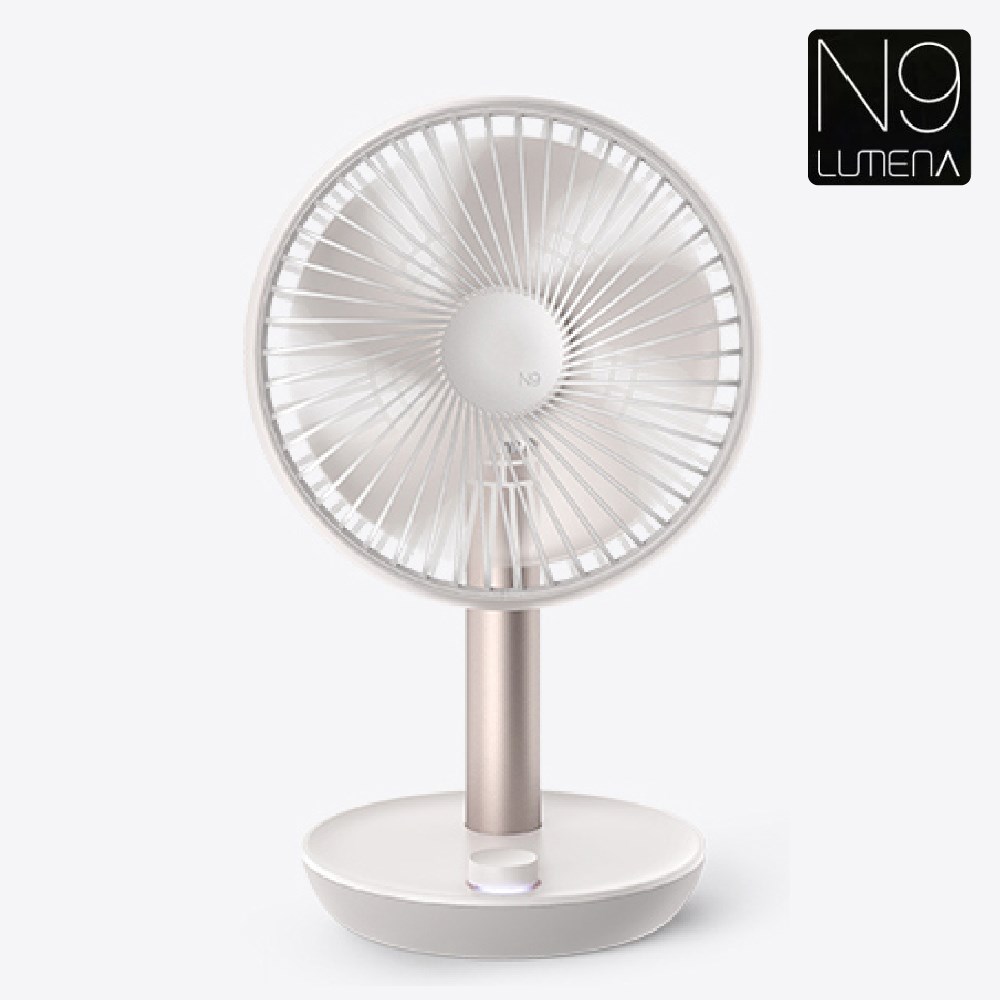 N9 LUMENA FAN STAND3 USB桌上型擺頭隨行風扇 玫瑰白/水泥灰 露營 小風扇