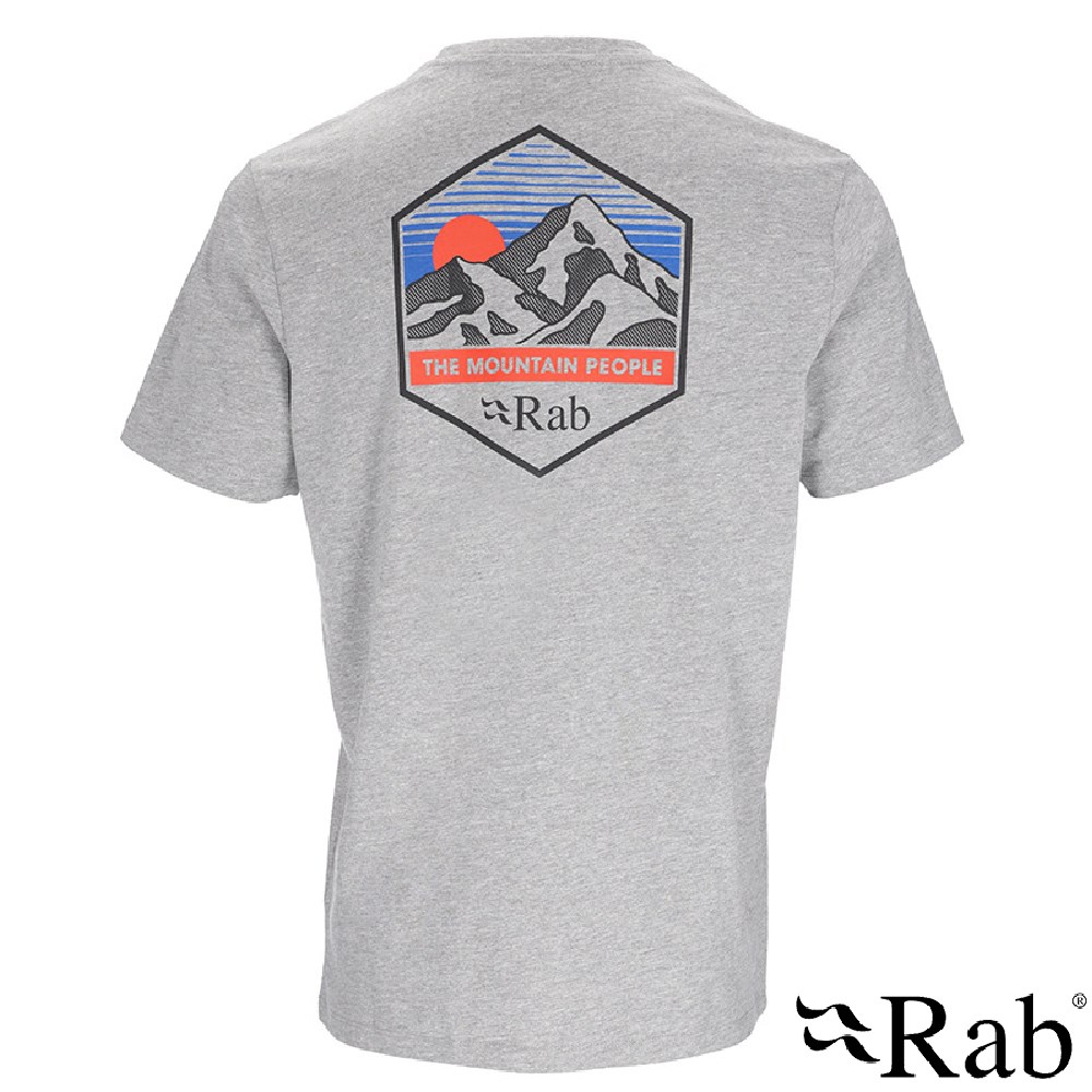 英國 RAB Stance Mountain Peak Tee 透氣短袖有機棉T恤 男款 泥岩灰 QCB66