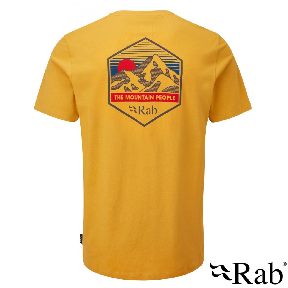 英國 RAB Stance Mountain Peak Tee 透氣短袖有機棉T恤 男款 薩哈拉黃 QCB66
