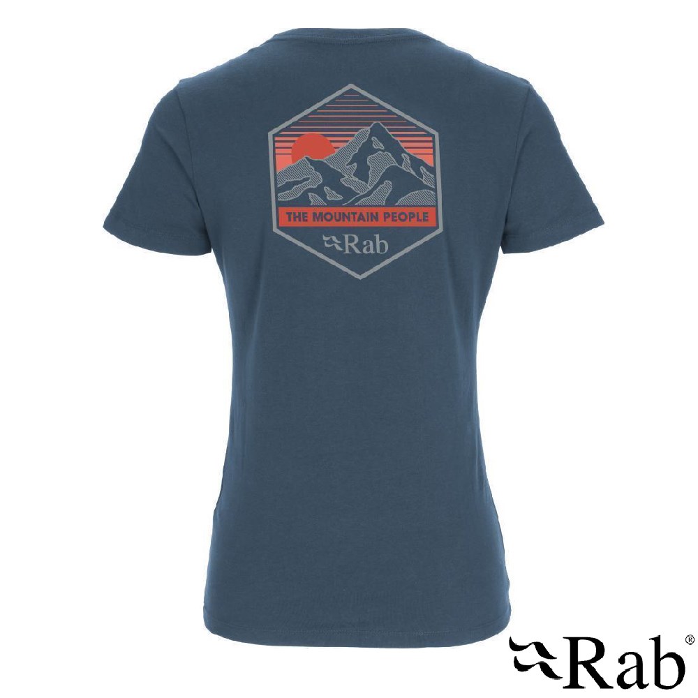 英國 RAB Stance Mountain Peak Tee 透氣短袖有機棉T恤 女款 鯨魚灰 QCB67