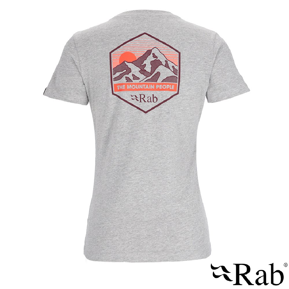 英國 RAB Stance Mountain Peak Tee 透氣短袖有機棉T恤 女款 泥岩灰 QCB67