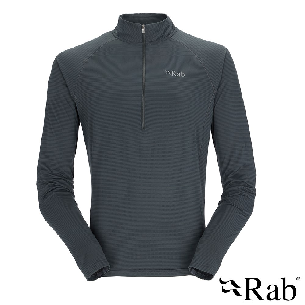 英國 RAB Sonic LS Zip 長袖透氣拉鍊排汗衣 男款 鯨魚灰 QBL03 排汗衣 衛生衣 運動 登山