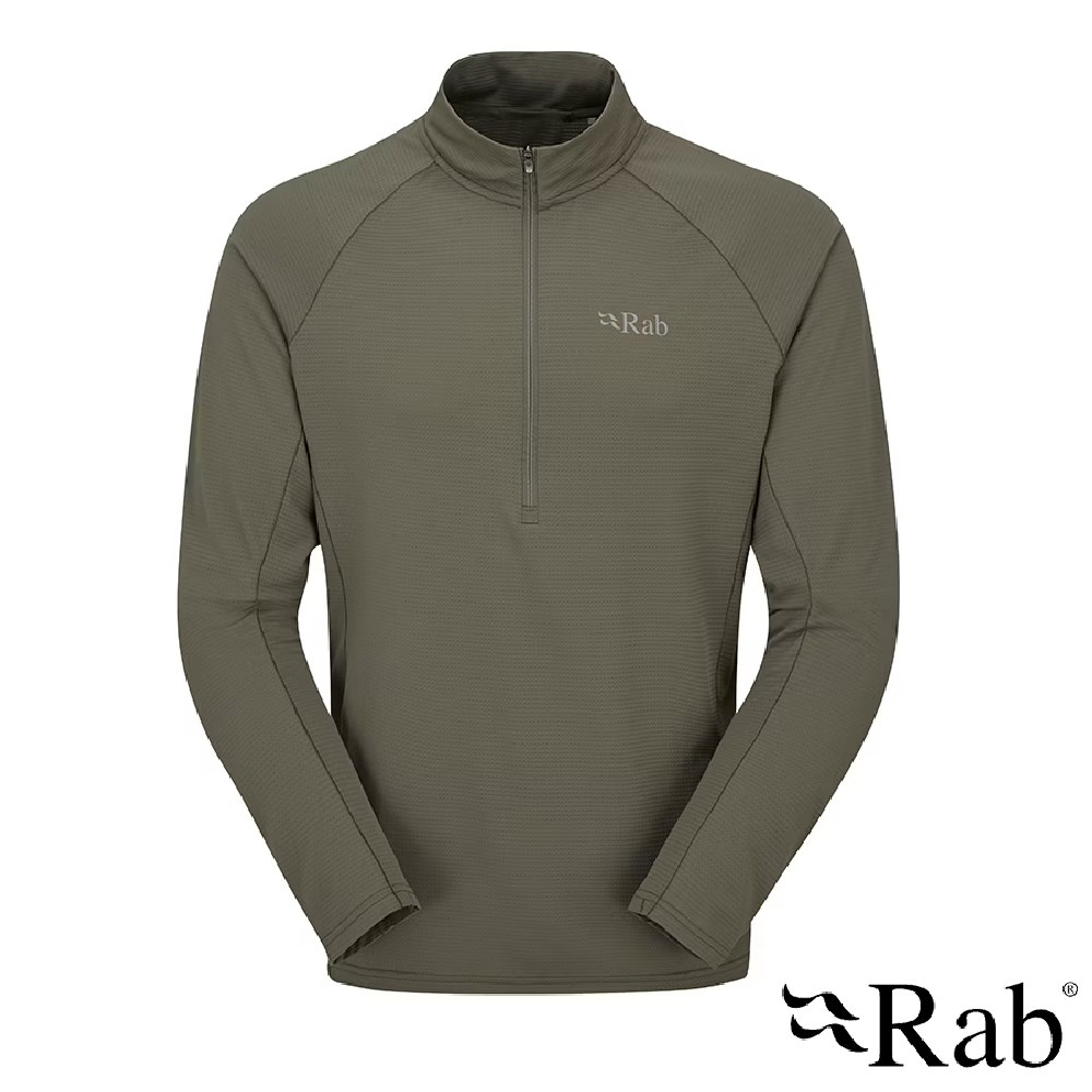英國 RAB Sonic LS Zip 長袖透氣拉鍊排汗衣 男款 淺卡其 QBL03 排汗衣 衛生衣 運動 登山