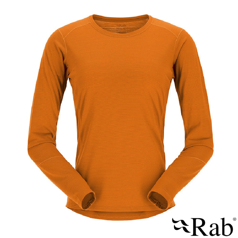 英國 RAB Syncrino Base LS Tee Wmns 羊毛混紡長袖排汗衣 女款 橙橘 QBL33