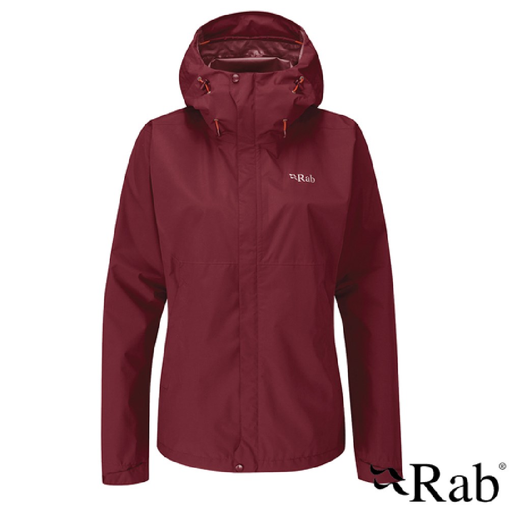 英國 RAB Downpour Eco Jacket 輕量 防風 防水 連帽外套 女款 深石楠 QWG83 登山