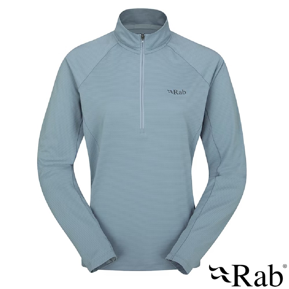 英國 RAB Sonic LS Zip Wmns 長袖透氣拉鍊排汗衣 女款 堡壘灰 QBL04 衛生衣 運動衣