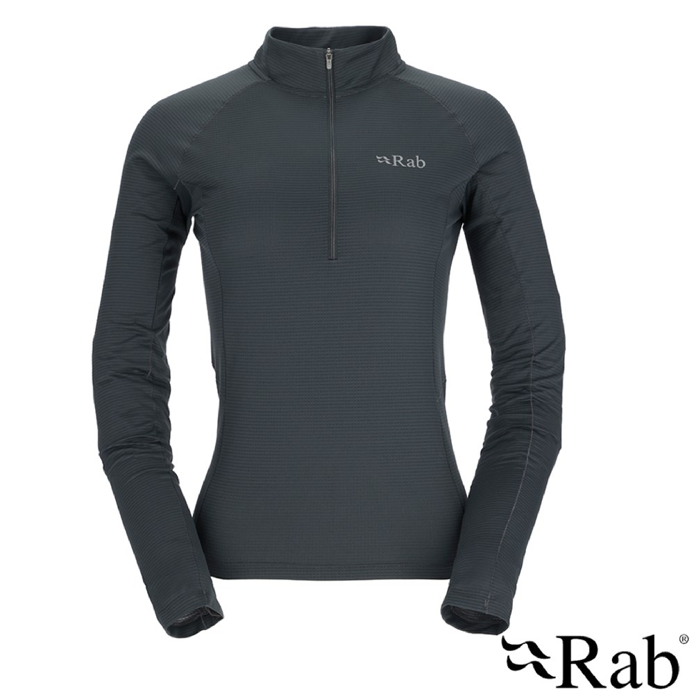 英國 RAB Sonic LS Zip Wmns 長袖透氣拉鍊排汗衣 女款 鯨魚灰 QBL04 衛生衣 運動衣