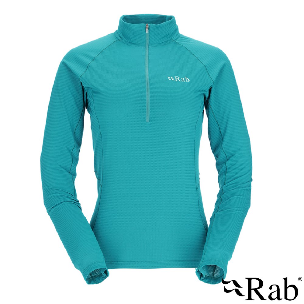 英國 RAB Sonic LS Zip Wmns 長袖透氣拉鍊排汗衣 女款 群青藍 QBL04 衛生衣 運動衣