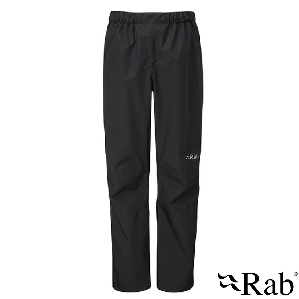 英國 RAB Downpour Eco FZ Pants 透氣防水全開拉鍊長褲 女款 黑色 QWG87 登山褲