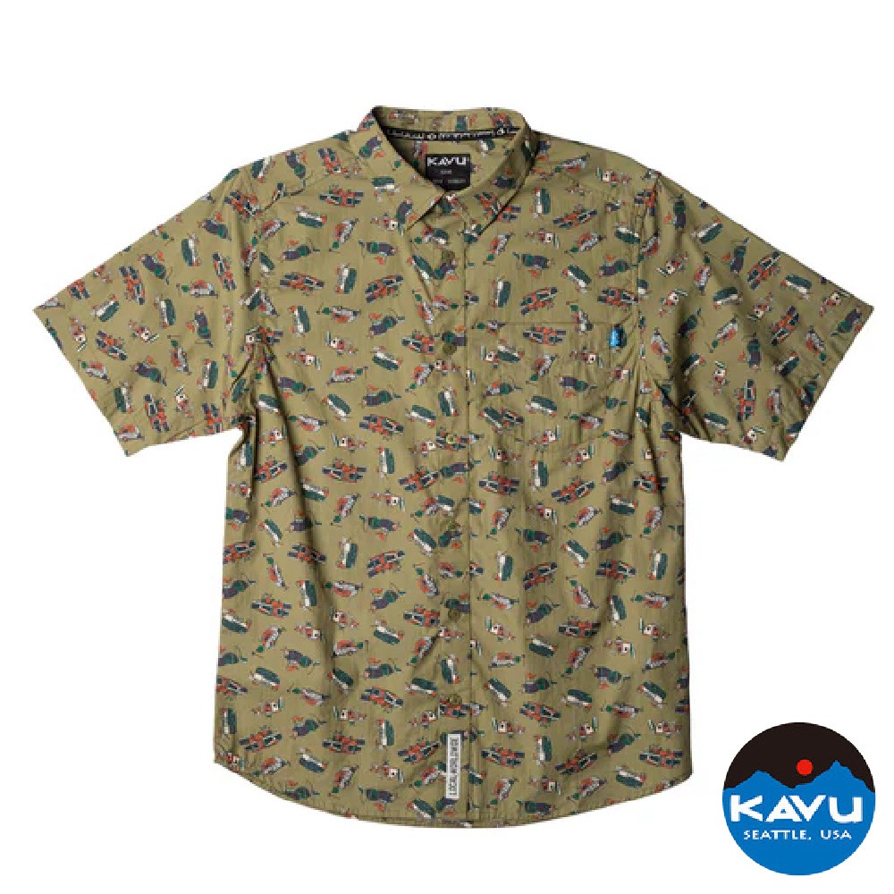 KAVU Festaruski 男款 短袖襯衫 夏日野營 K5036 襯衫 有機棉