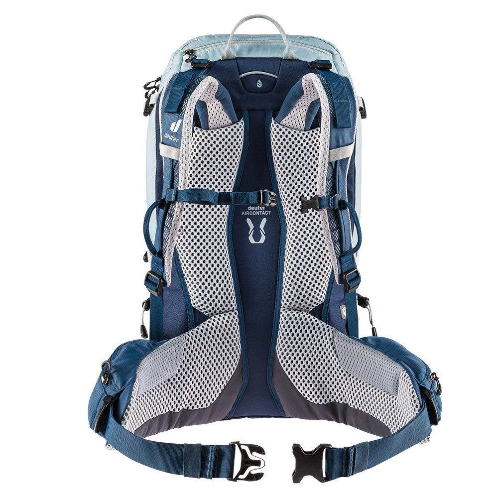 Deuter 女 TRAIL 30SL透氣網架背包 3441021 白錫藍 登山包 背包