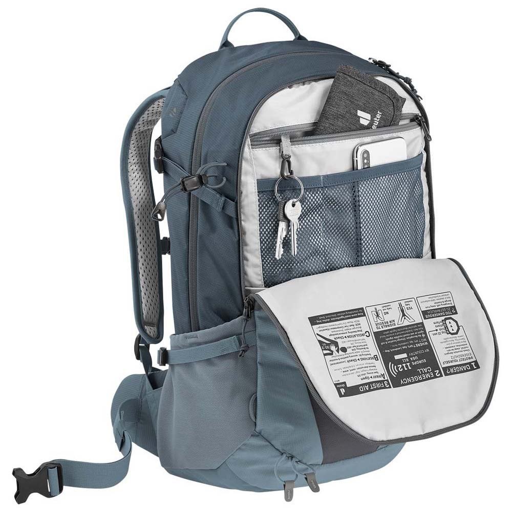 Deuter 女 FUTURA 21SL透氣網架背包 3400021 黑水藍 登山背包 登山包