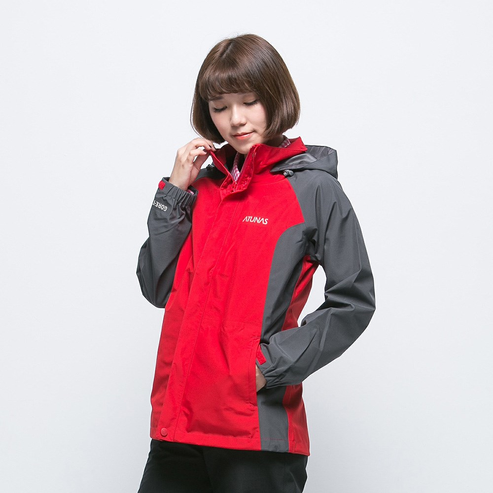 特價出清 ATUNAS 歐都納 女 縱橫戶外防水透氣外套 紅灰 A3-G1516W GTX 防風