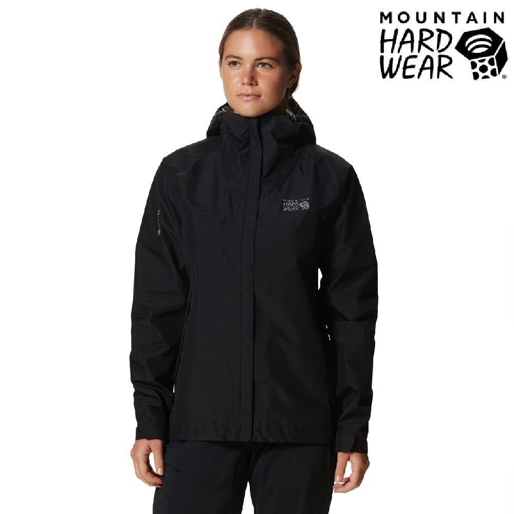 美國 Mountain Hardwear GTX輕量防水連帽外套 女款 黑 1929901 防水外套