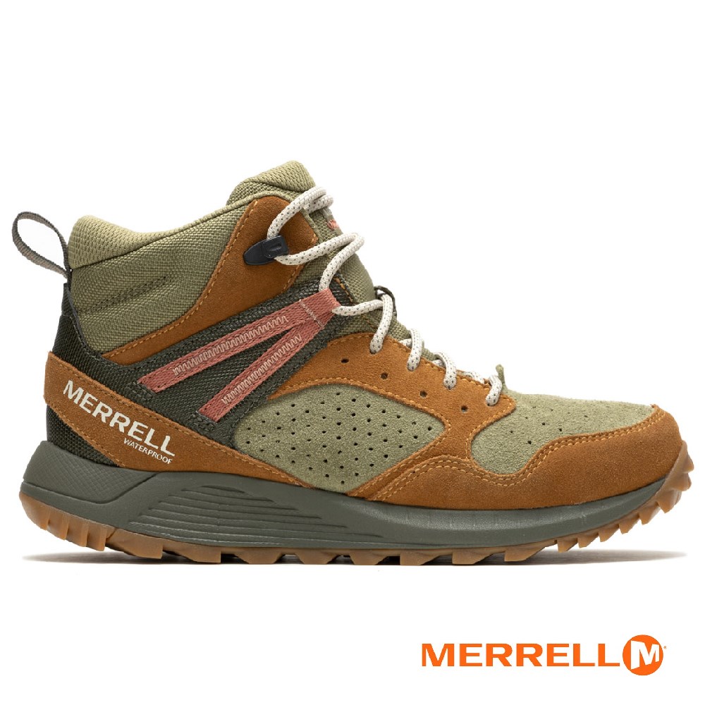 Merrell WILDWOOD MID LTR WP 女 中筒郊山健行鞋 ML068102 酪梨綠 登山鞋