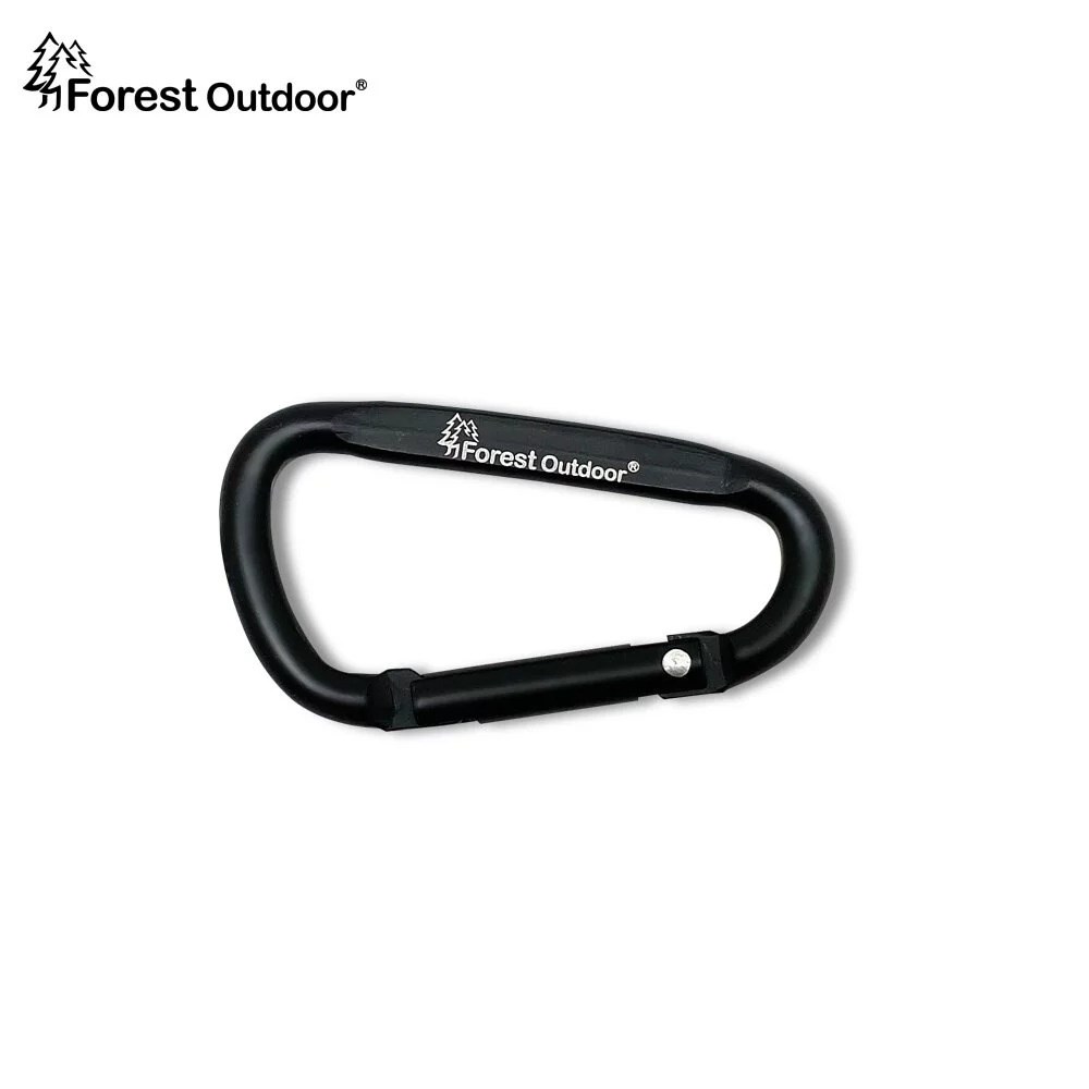 Forest Outdoor 7cm登山D型扣環 消光黑 登山釦 D釦 D型扣環