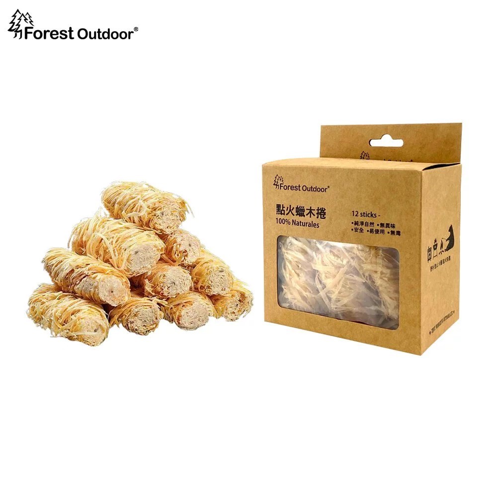 Forest Outdoor 點火蠟木卷 戶外木炭 樹枝 木頭 引火 點火用助燃品
