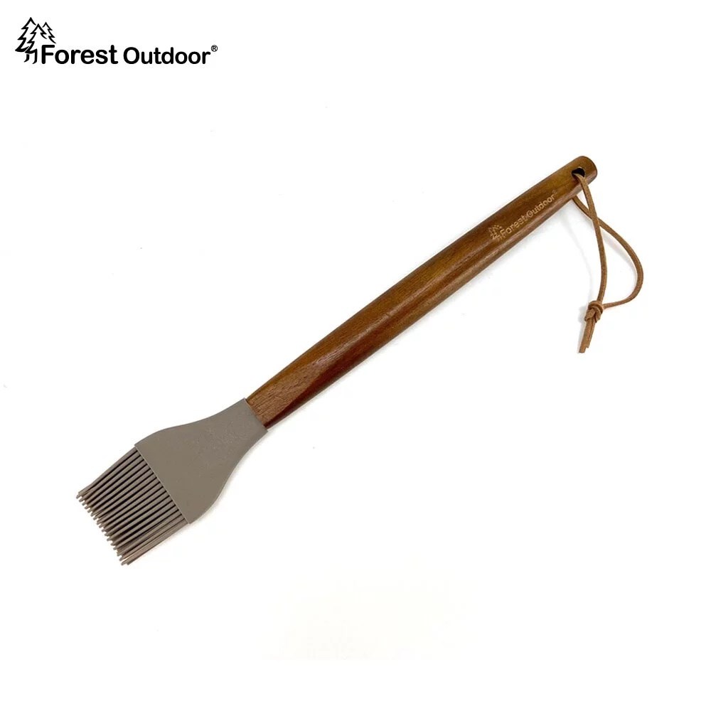 Forest Outdoor 原木矽膠廚具 油刷 鍋鏟 湯勺 撈麵勺 食品級矽膠+櫸木實木手柄