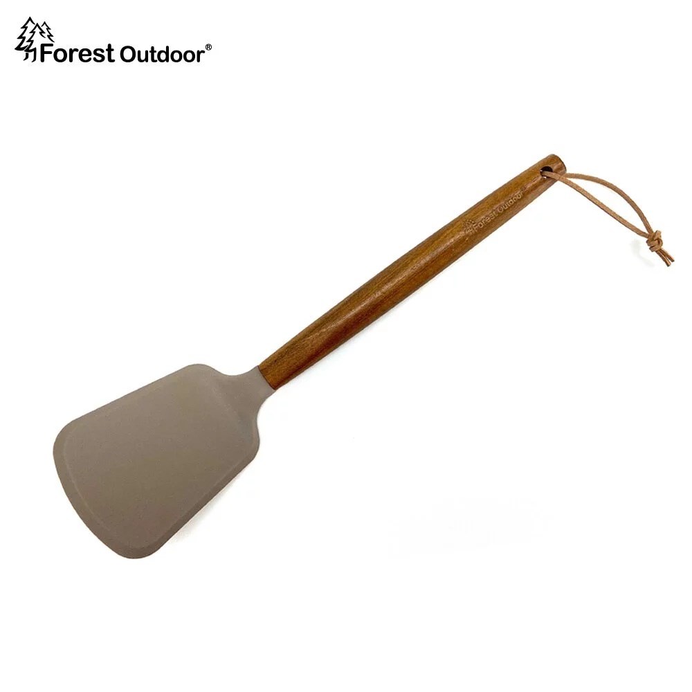 Forest Outdoor 原木矽膠廚具 油刷 鍋鏟 湯勺 撈麵勺 食品級矽膠+櫸木實木手柄