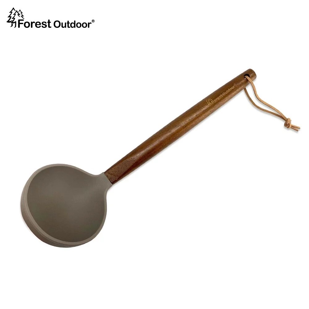 Forest Outdoor 原木矽膠廚具 油刷 鍋鏟 湯勺 撈麵勺 食品級矽膠+櫸木實木手柄