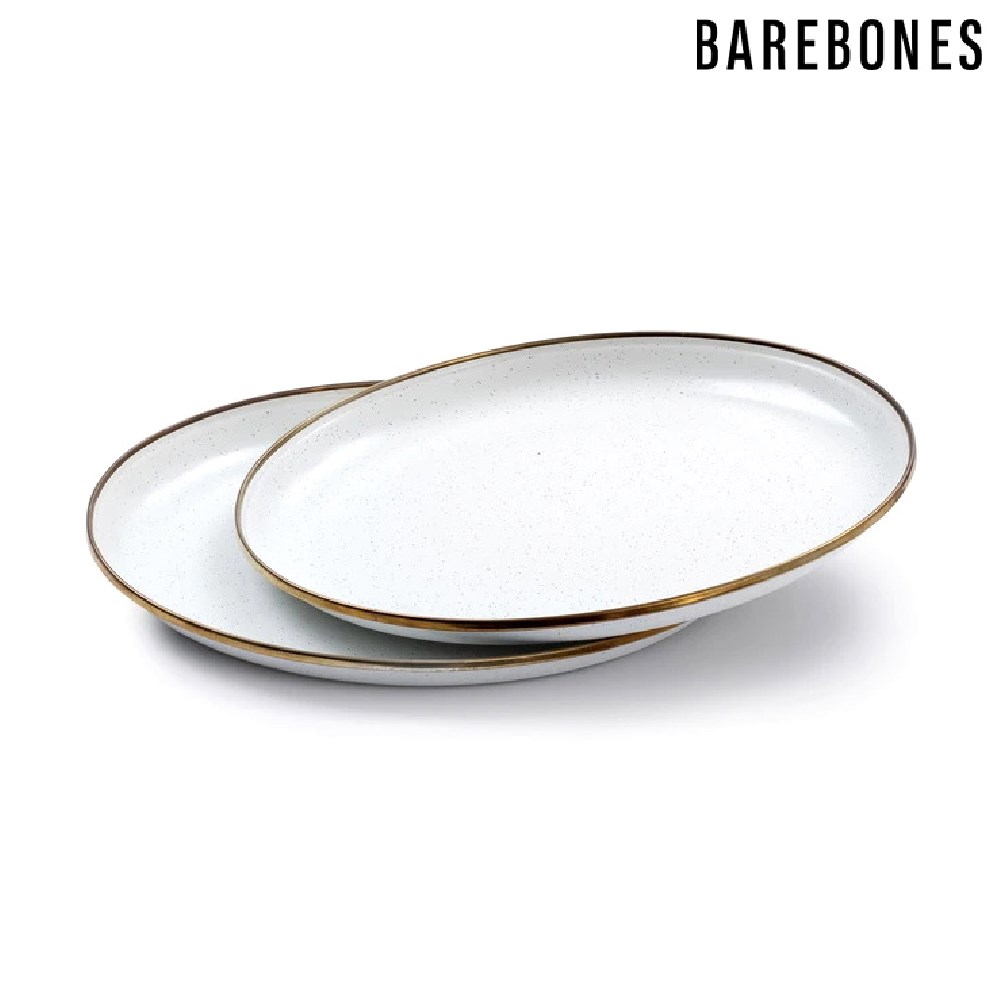 BAREBONES Enamel Plate 琺瑯盤組 CKW-391 蛋殼白 一組兩入 28cm 餐盤 露營 野炊
