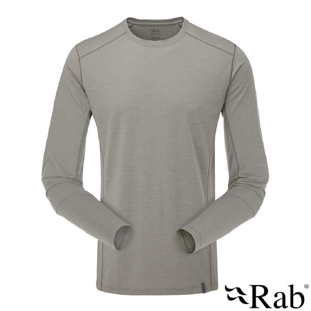英國 RAB Syncrino Base LS Tee Wmns 羊毛混紡長袖排汗衣 男款 石灰 QBL32 美麗諾羊毛