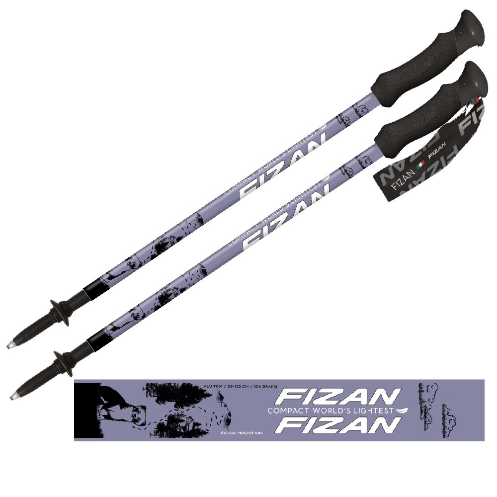 義大利 FIZAN 超輕三節式健行登山杖 雪山紫 輕量鋁合金 登山 爬山