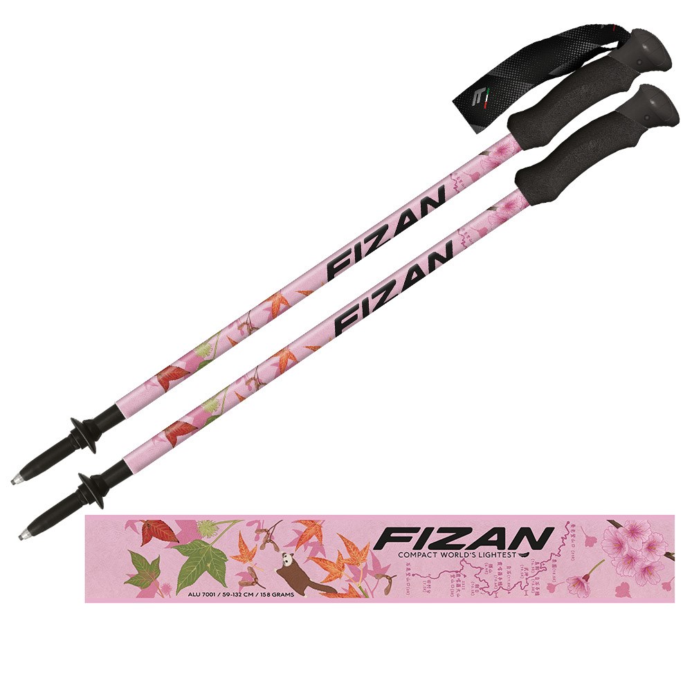 義大利 FIZAN 超輕三節式健行登山杖 霞喀羅古道粉 輕量鋁合金 登山 爬山