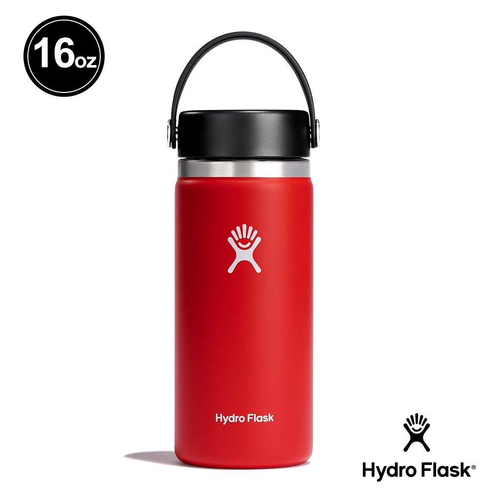 Hydro Flask 16oz/473ml 寬口提環保溫瓶 棗紅色 保冷 保溫瓶 水壺 登山 露營