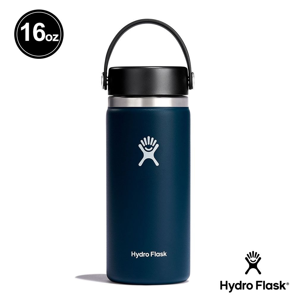 Hydro Flask 16oz/473ml 寬口提環保溫瓶 靛藍色 保冷 保溫瓶 水壺 登山 露營