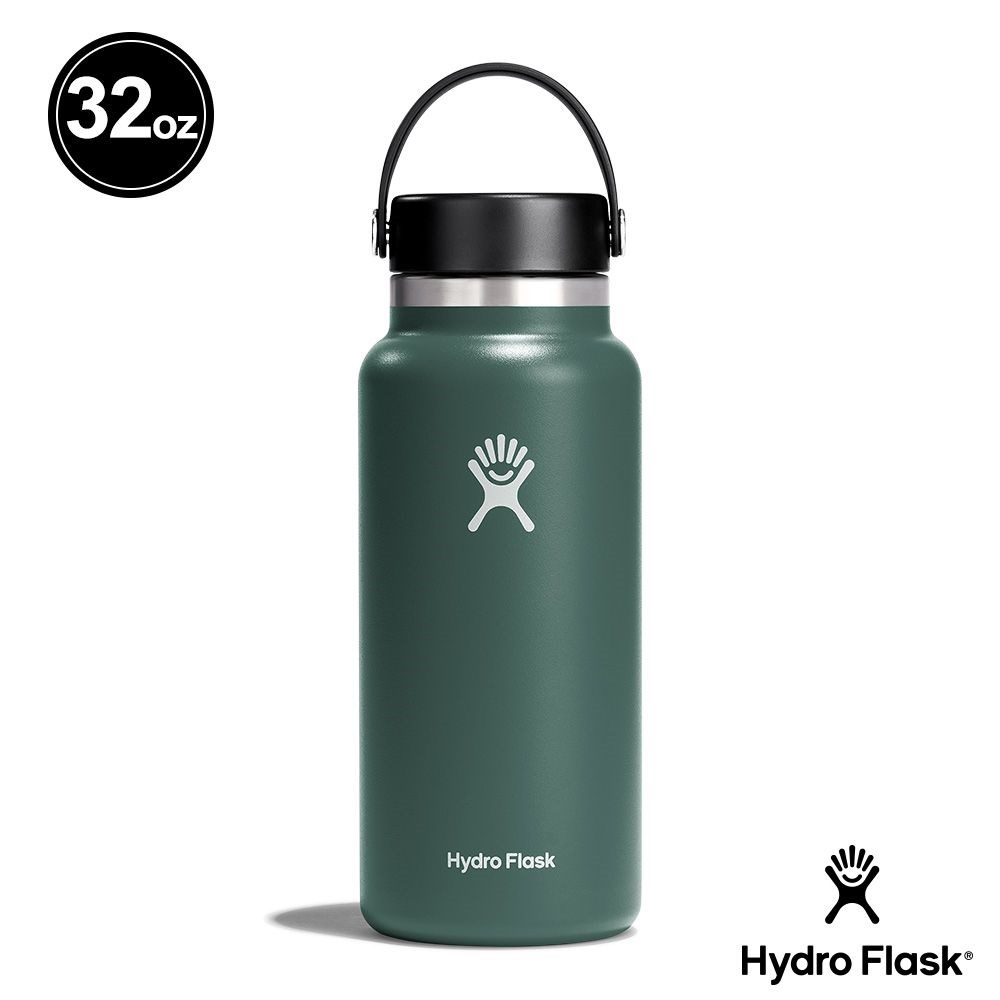 Hydro Flask 32oz/946ml 寬口提環保溫瓶 針葉綠 保冷 保溫瓶 水壺 登山 露營