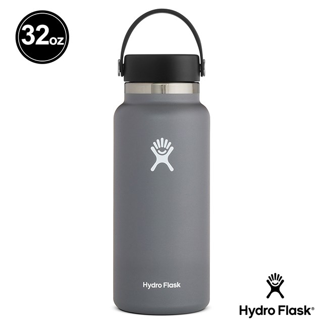 Hydro Flask 32oz/946ml 寬口提環保溫瓶 石板灰 保冷 保溫瓶 水壺 登山 露營