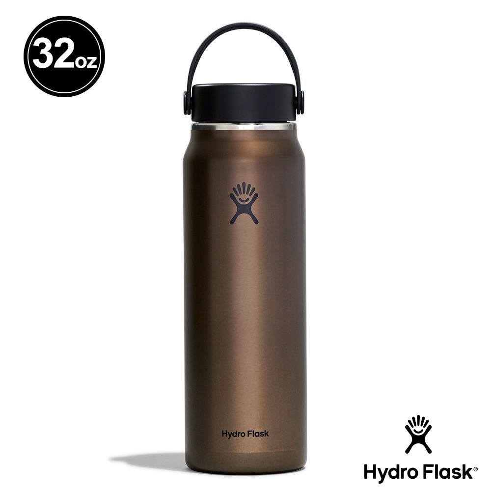 Hydro Flask 32oz/946ml 輕量寬口提環保溫瓶 曜石黑 保冷 保溫瓶 水壺 登山 露營