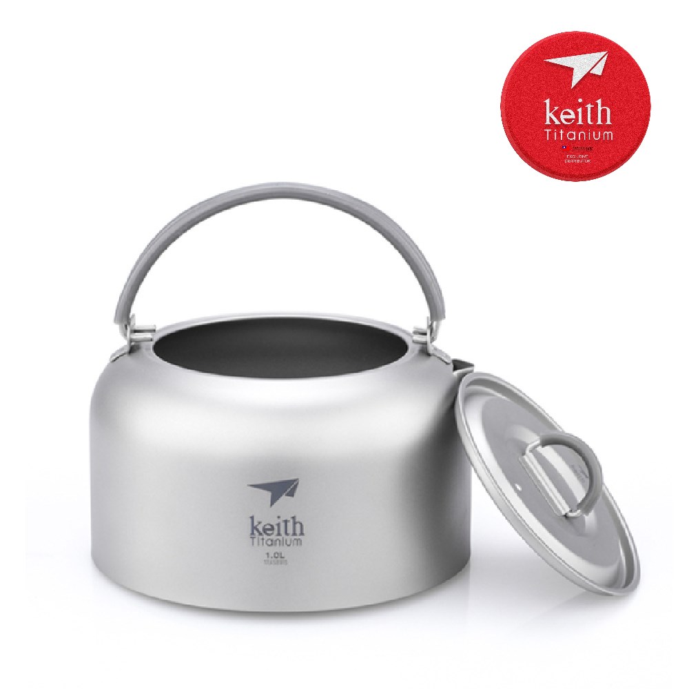 鎧斯 Keith Ti3901 純鈦攜帶式輕量茶壺 1000ml 茶壺 泡茶 鈦水壺 野炊 露營