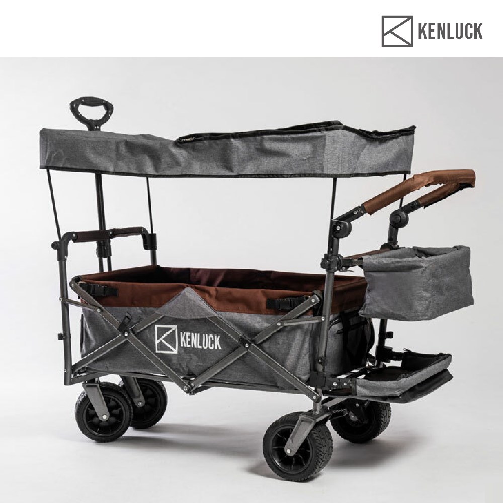 KENLUCK Wagon Maxi 多功能折疊手拉推車 灰色 露營推車 手拉車 手推車