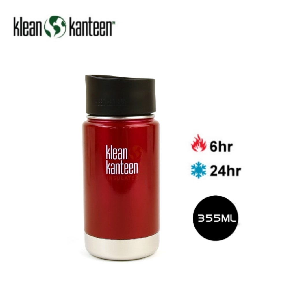 特價出清 Klean Kanteen 12oz寬口不鏽鋼保溫瓶 K12VWPCC RP 炙熱紅 355ml