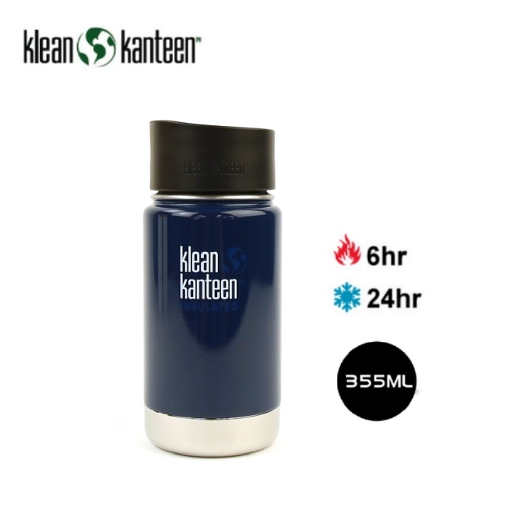 特價出清 Klean Kanteen 12oz寬口不鏽鋼保溫瓶 K12VWPCC DS 深海藍 355ml