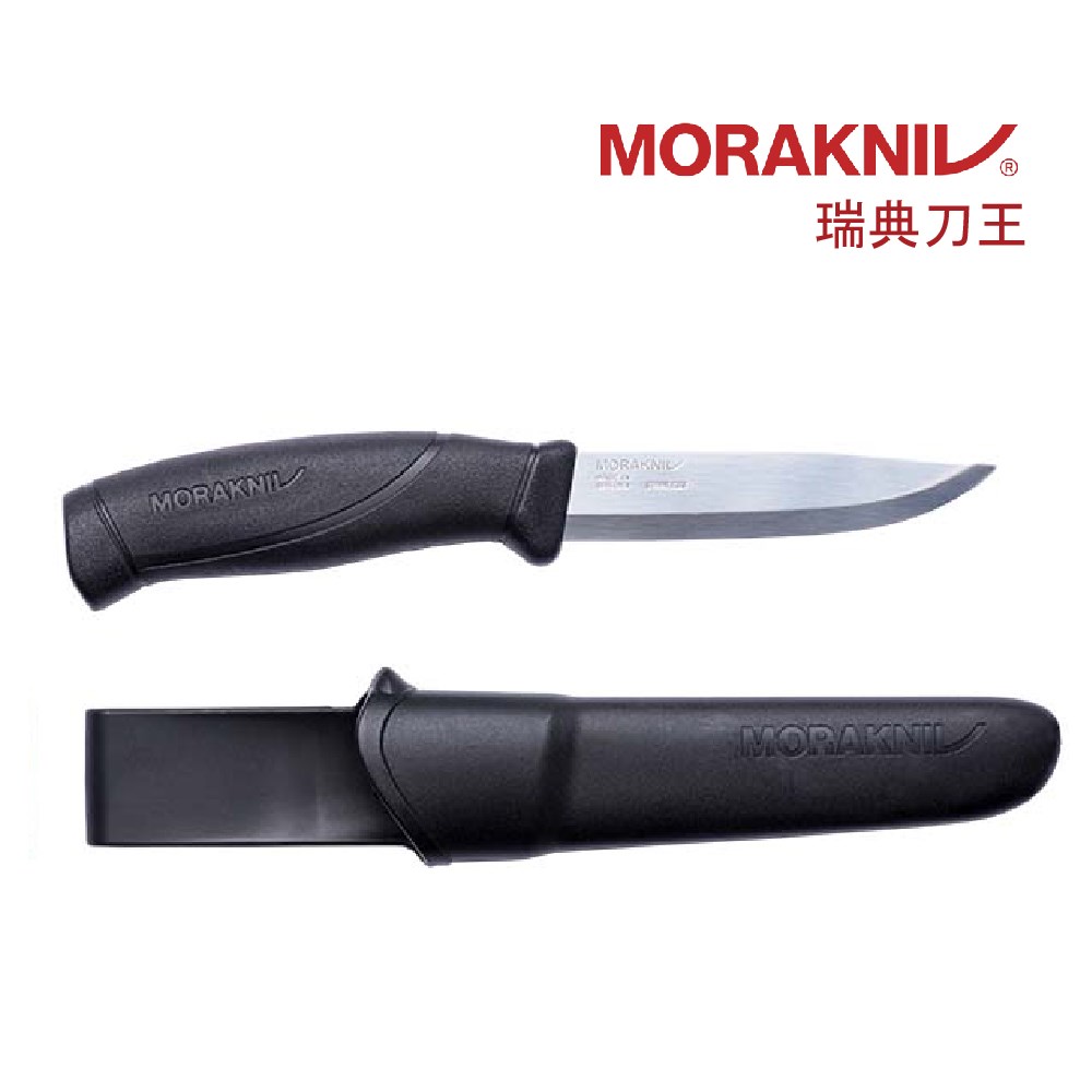 MORAKNIV Companion (S) 多功能不鏽鋼直刀 黑 12092 露營刀 登山刀 瑞典製