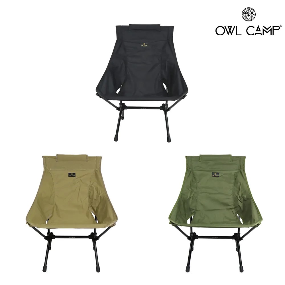 OWL CAMP MF-20M 中型椅 黑/沙/軍綠 摺疊椅 露營椅
