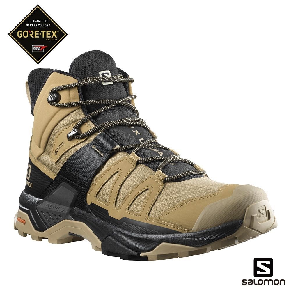Salomon 男 X ULTRA 4 Goretex 中筒登山鞋 L41294100 藻棕/黑灰褐 健行鞋