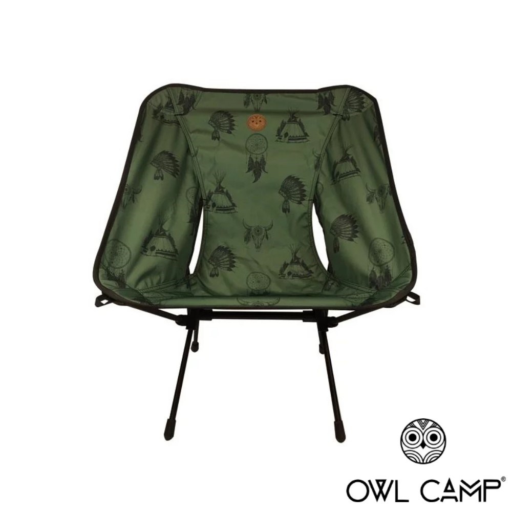 OWL CAMP SF-1947 印地安綠色圖騰椅 Green Indian totem chair 露營椅 椅子