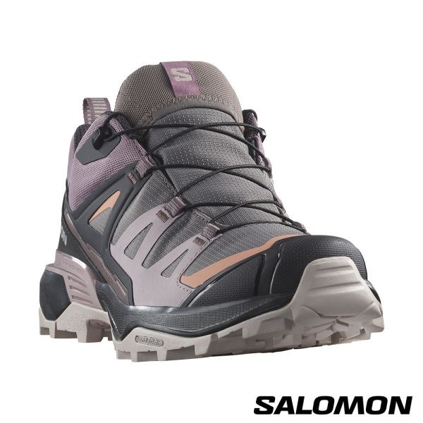Salomon 女 X ULTRA 360 Goretex 低筒登山鞋 L47449400 李子紫/幻灰/棕 健走鞋