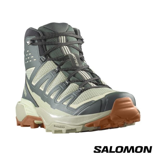 Salomon 男 X ULTRA 360 EDGE Goretex 中筒登山鞋 L47459900 綠/綠/黃 健行鞋
