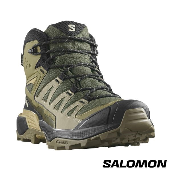 Salomon 男 X ULTRA 360 EDGE Goretex 中筒登山鞋 L47447700 橄欖綠/岩綠/綠 健行鞋