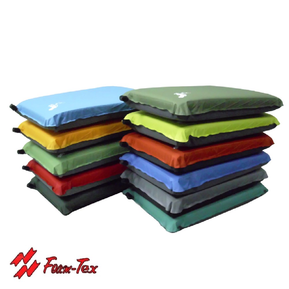 Foam Tex 自動充氣枕頭 附收納袋 超輕量不規則泡綿 充氣枕 台灣製 露營